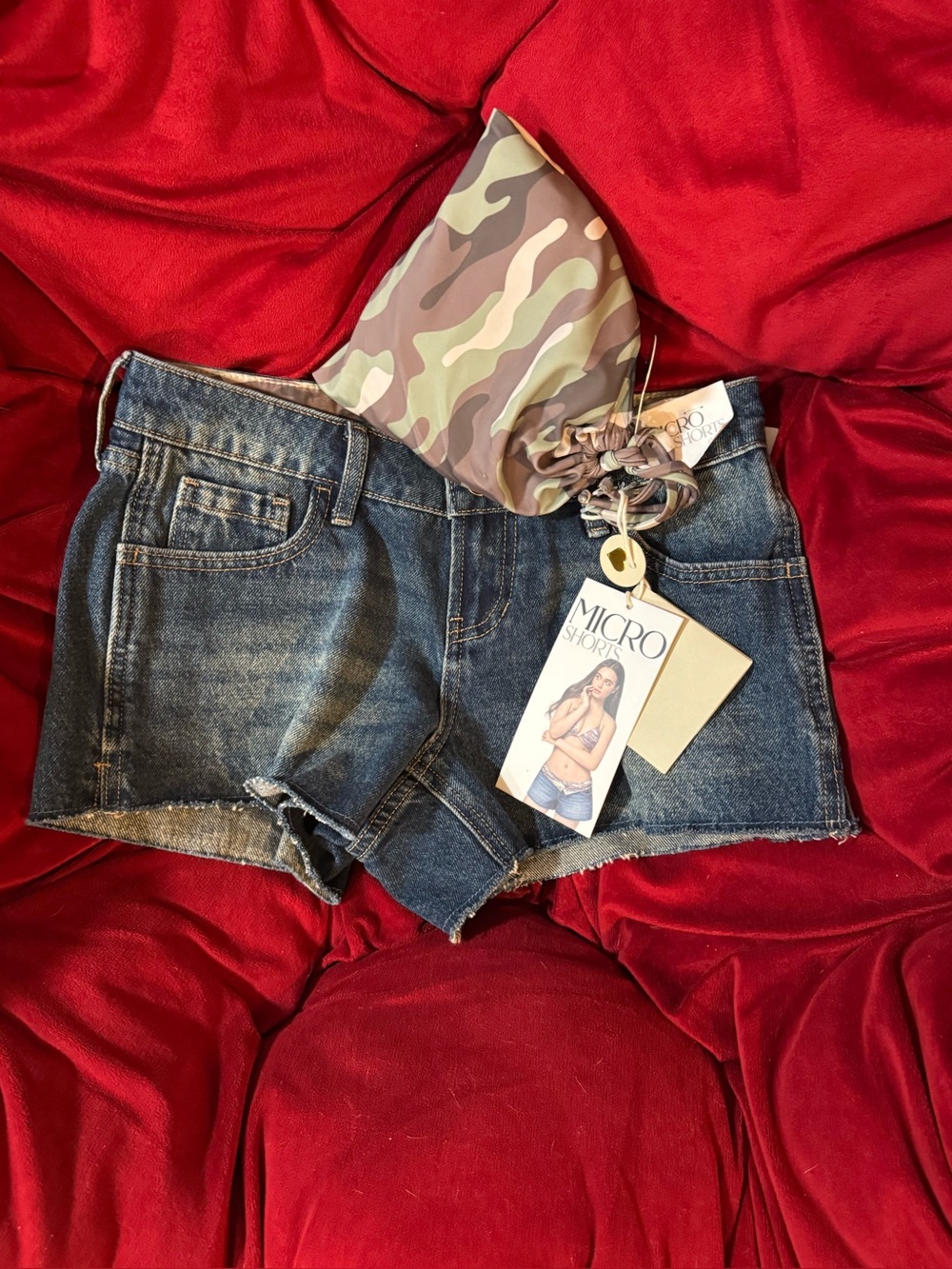 Micros Women's Dark Blue Denim Cutoff Shorts